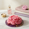 Pink Flower Candle
